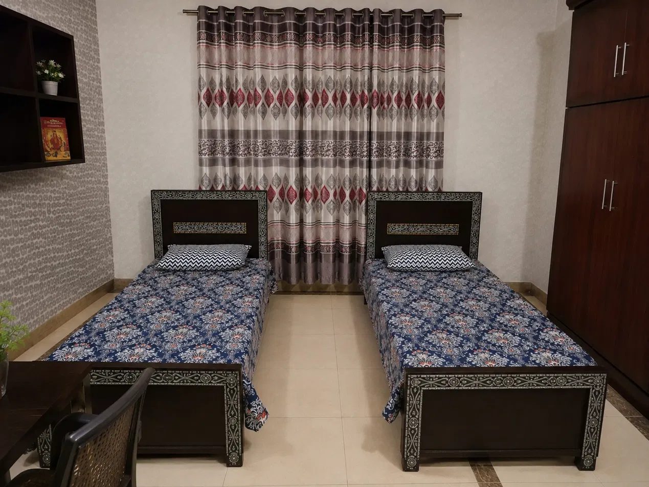 Two-person room with attached bath